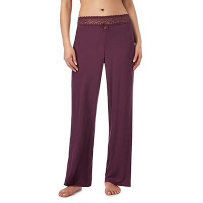 Dark purple lace pyjama bottoms